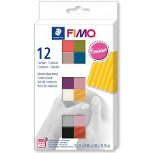 Комплект глина Staedtler Fimo Soft - Fashion, 12 цвята -1