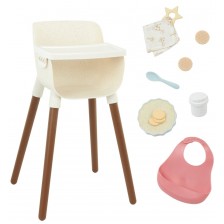 Комплект за кукли Battat Lulla Baby - Столче и аксесоари за хранене, 14 части