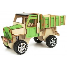 Комплект Tooky Toy - Направи сам 3D, дървен камион