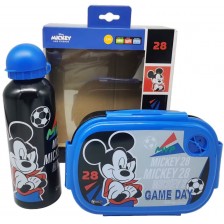 Комплект бутилка и кутия за храна Disney - Mickey Mouse, син
