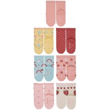 Детски чорапи за момичета Sterntaler - 17/18 размер, 6-12месеца, 7 чифта -1