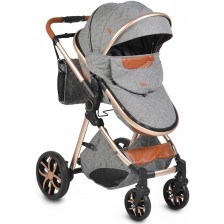 Комбинирана бебешка количка Moni - Alma, тъмносива -1