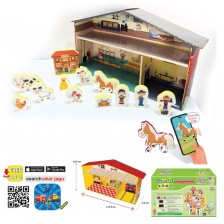 Комплект говорещи играчки Jagu - Ферма и къща, 12 части -1