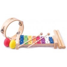Комплект дървени музикални инструменти Woody -1