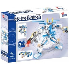 Конструктор 3 в 1 Alleblox Robot Union - Робот, син, 223 части -1