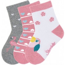 Комплект детски къси чорапи за момиче Sterntaler - 27/30 размер, 3 чифта -1