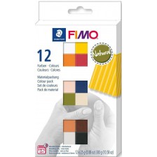 Комплект глина Staedtler Fimo Soft - Natural, 12 цвята -1