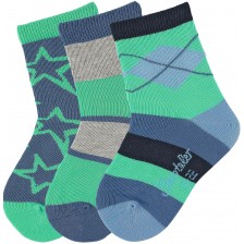 Комплект детски чорапи Sterntaler - 3 чифта, 17/18 размер, 6-12 месеца -1