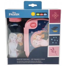 Комплект бутилка и кутия за храна Disney - Frozen, розов -1