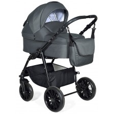 Комбинирана детска количка 2в1 Baby Giggle - Toronto, тъмносива -1