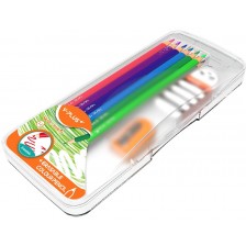 Комплект цветни моливи Y-Plus - 12 броя, изтриваеми -1