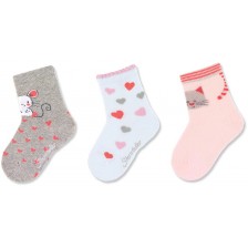 Комплект детски чорапи Sterntaler - За момиче, 17/18 размер, 6-12 месеца, 3 чифта