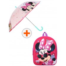 Комплект за детска градина Vadobag Minnie Mouse - 3D раница и чадър, Friends Around Town -1