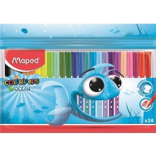 Комплект флумастери Maped Color Peps - Ocean, 24 цвята
