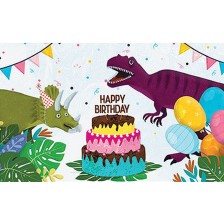 Комплект покани за рожден ден Simetro - Динозаври, 10 бр.
