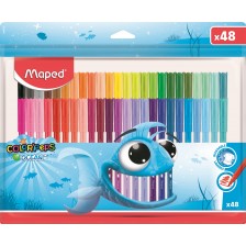 Комплект флумастери Maped Color Peps - Ocean, 48 цвята -1
