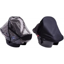 Комплект дъждобран и слънчобран за кошница за кола Phil & Teds Alpha Protect