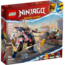Конструктор LEGO Ninjago - Преобразуващ робот и състезателен мотоциклет (71792) -1