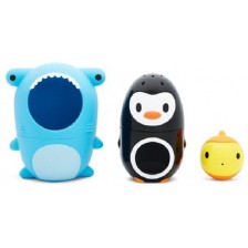 Комплект играчки за баня Munchkin - Акула, пингвин, рибка -1