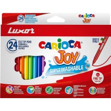 Комплект суперизмиваеми флумастери Carioca Joy - 24 цвята