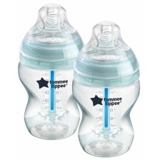 Комплект бебешки шишета Tommee Tippee Closer to Nature - Anti-Colic, 260 ml, 2 броя