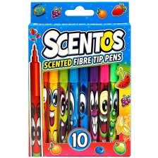 Комплект от 10 ароматни флумастера Scentos - Bright Colors -1