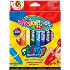 Комплект флумастери с печати Colorino Kids - 10 цвята -1