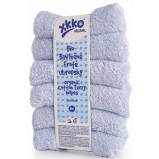 Комплект хавлиени кърпи от памук Xkko - Baby Blue, 21 х 21 cm, 6 броя