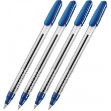 Комплект химикалки Corvina Teknoball - 1.0 mm, 4 броя, сини -1