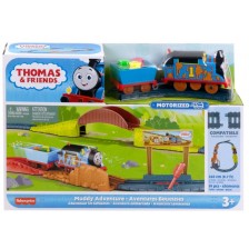 Комплект Fisher Price Thomas & Friends - Писта и локомотив Muddy Adventure