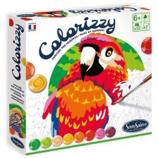 Комплект за оцветяване с цифри Sentosphere, папагали