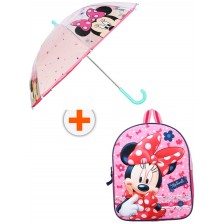 Комплект за детска градина Vadobag Minnie Mouse - 3D раница и чадър, Dotty about Dots -1