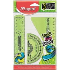 Комплект за чертане Maped Twist'n Flex - Зелен
