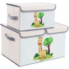 Комплект от 2 броя кутии за съхранение Ginger Home - Giraffe -1
