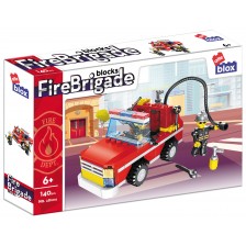 Конструктор Alleblox Fire Brigade - Пожарна кола, 140 части