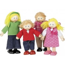 Комплект дървени кукли Bigjigs - Семейство -1