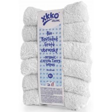 Комплект хавлиени кърпи от памук Xkko - White, 21 х 21 cm, 6 броя -1