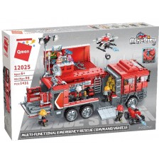 Конструктор Qman - Пожарна команда за спешна помощ, 1431 части