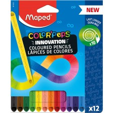Комплект цветни моливи Maped Color Peps - Infinity, 12 цвята -1