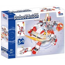 Конструктор 3 в 1 Alleblox Robot Union - Робот, червен, 201 части -1
