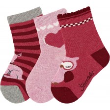 Комплект детски чорапи Sterntaler - Със сова, 23/26 размер, 2-4 години, 3 чифта