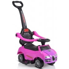 Кола с дръжка Moni - Rider, розова
