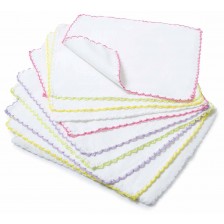 Комплект от 10 памучни носни кърпи BabyJem - White, 20 х 20 cm