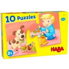 Комплект пъзели Haba - Моите играчки, 10 броя -1