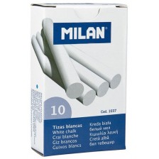 Комплект тебешири Milan - 10 броя, бял