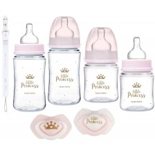 Комплект за новородено Canpol - Royal baby, розов, 7 части -1