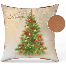 Коледна възглавничка с елха Амек Тойс - Весела Коледа -1