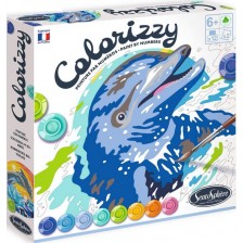 Комплект за оцветяване с цифри Sentosphere, делфини