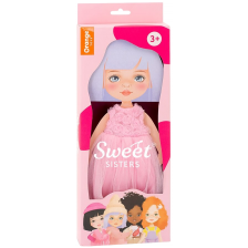Комплект дрехи за кукла Orange Toys Sweet Sisters - Розова рокля с рози -1