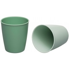 Комплект от 2 чаши за пиене NIP Еat Green - Зелен, 250 ml -1